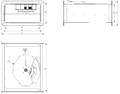 Технические характеристики Вентилятор канальный BDKF