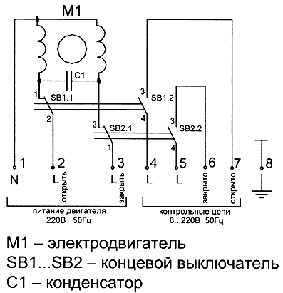 схема электрическая электропривода.
