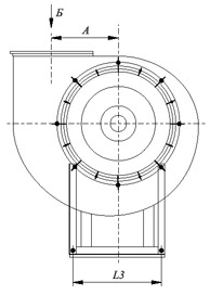 Технические характеристики вентиляторов радиальных ВР 80-75. Конструктивная схема
