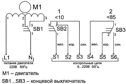 схема электрических соединений электропривода